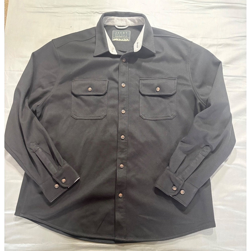 Jachs New York Mens XXL Black Button Up Shirt Jacket Outdoor S25C-Z05-XKZ